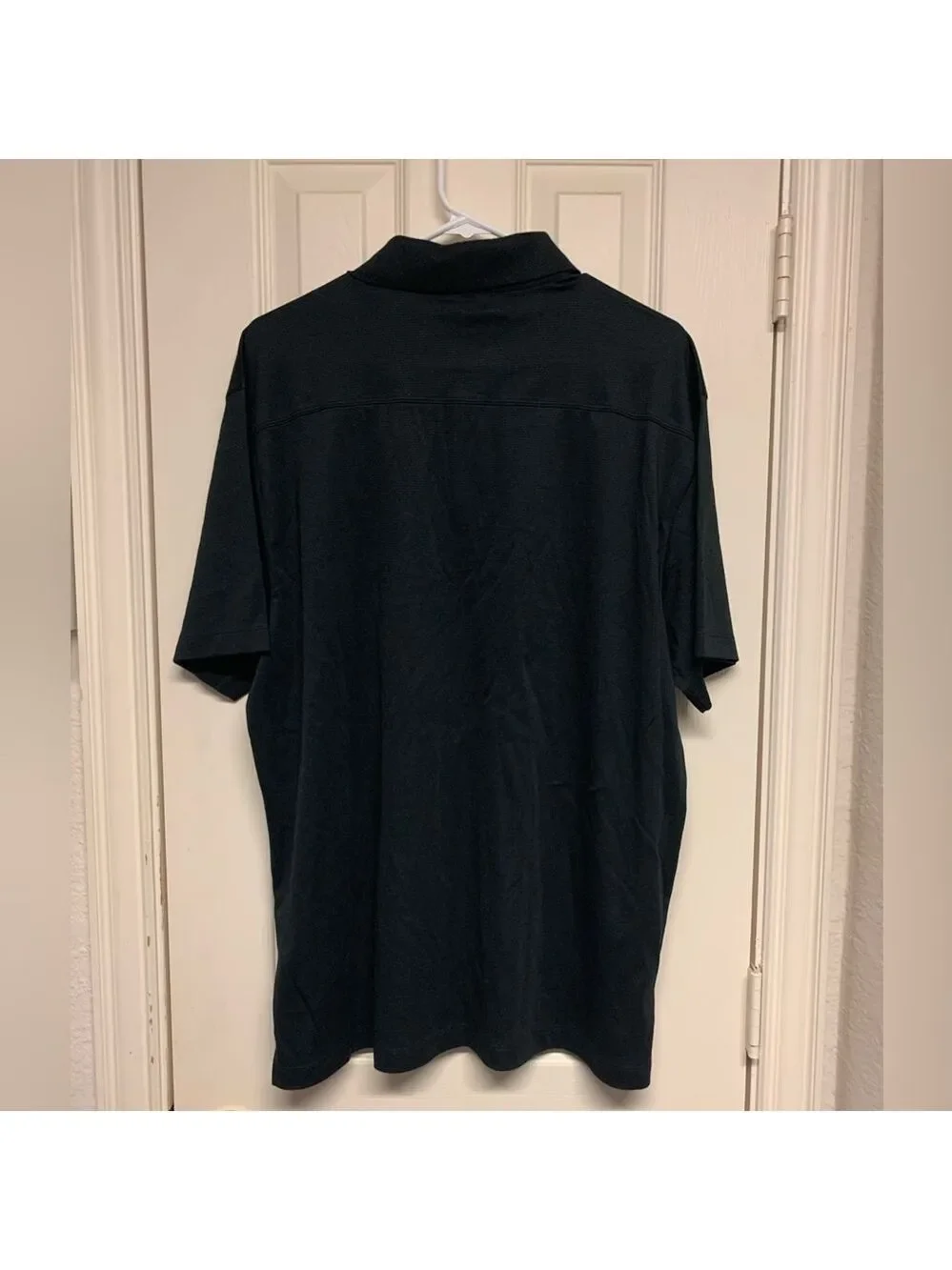 Port Authority mens black polo branded Netreo short sleeve size L Large NEW NWOT